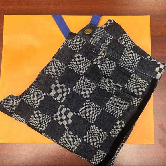 Louis Vuitton Denim Distorted Damier Print Jeans - Picture 5 of 16